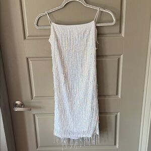 Say What? White Sequin Dress